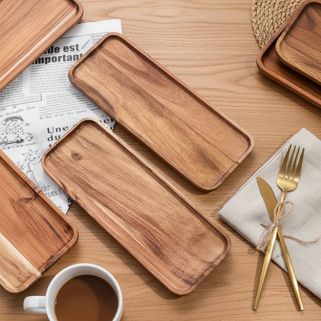 Large Wooden Chopping Board with Juice Grooves, Acacia Wooden Cutting Board