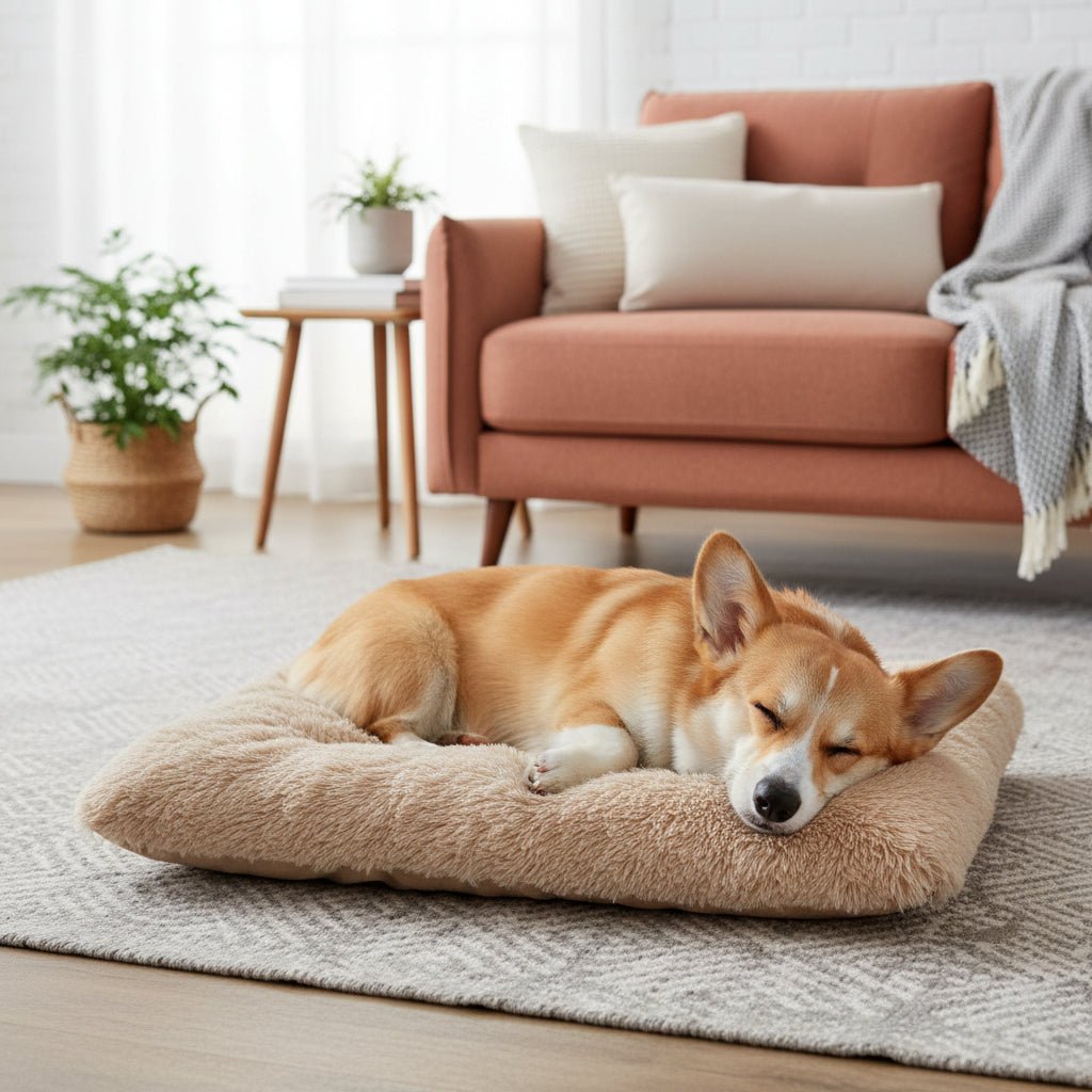 Dog Bed for Large Dogs, Orthopaedic Dog Bed with Removable Faux Fur Cover, Washable Dog Bed for Small and Medium Dogs_00