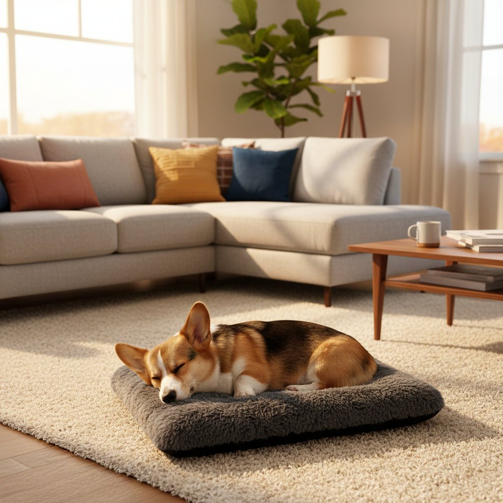 Dog Bed for Large Dogs, Orthopaedic Dog Bed with Removable Faux Fur Cover, Washable Dog Bed for Small and Medium Dogs_01