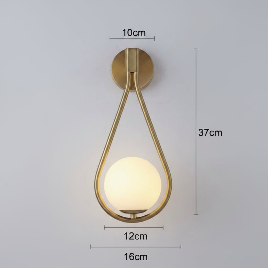 Living Room Wall Lights, Modern Wall Sconces with Glass Globe, Nordic Wall Lamp for Bedroom and Hallway_12