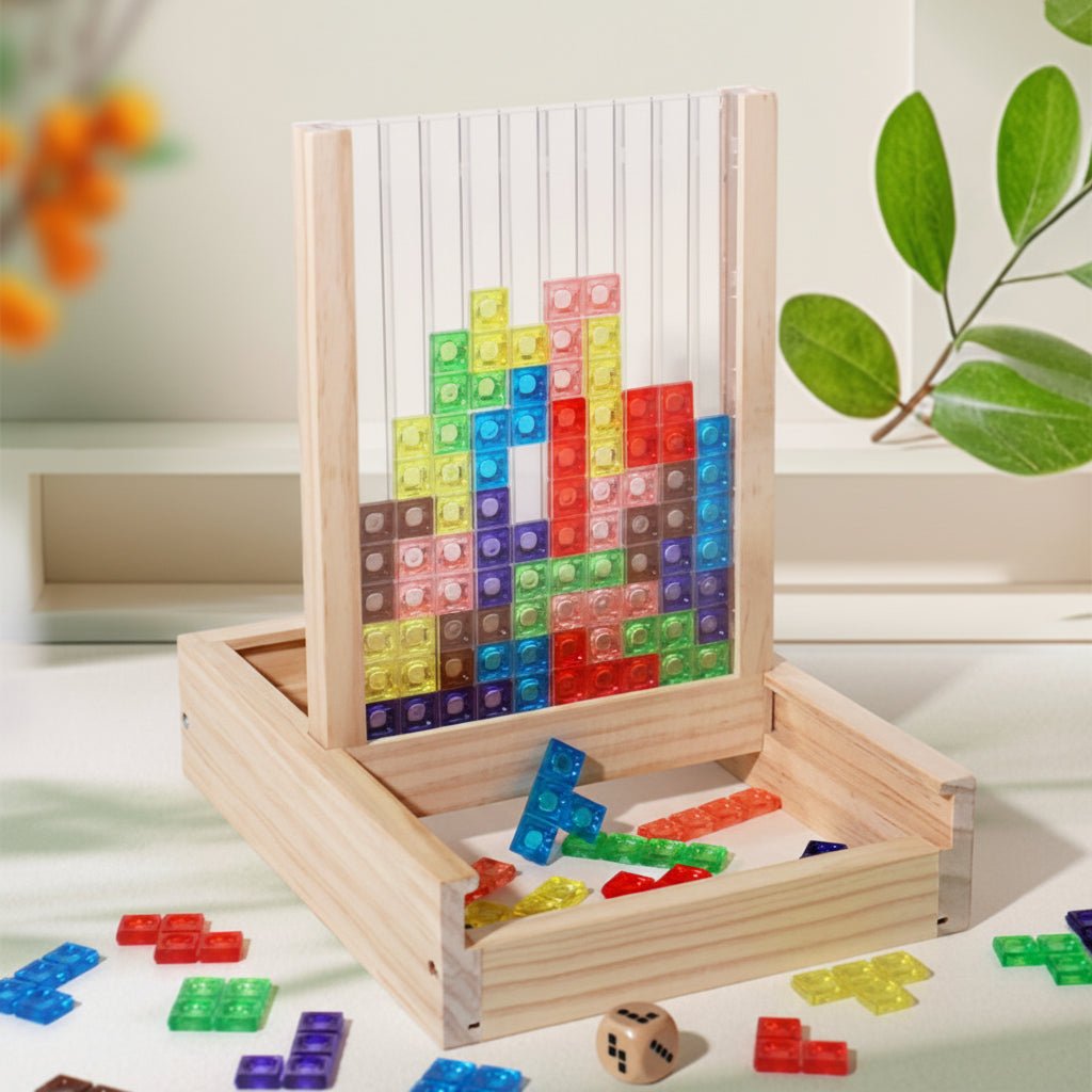 Wooden Puzzle for Adults and Kids, Wooden Block Puzzle Game, Brain Training Games, Family Games, Wooden Toys