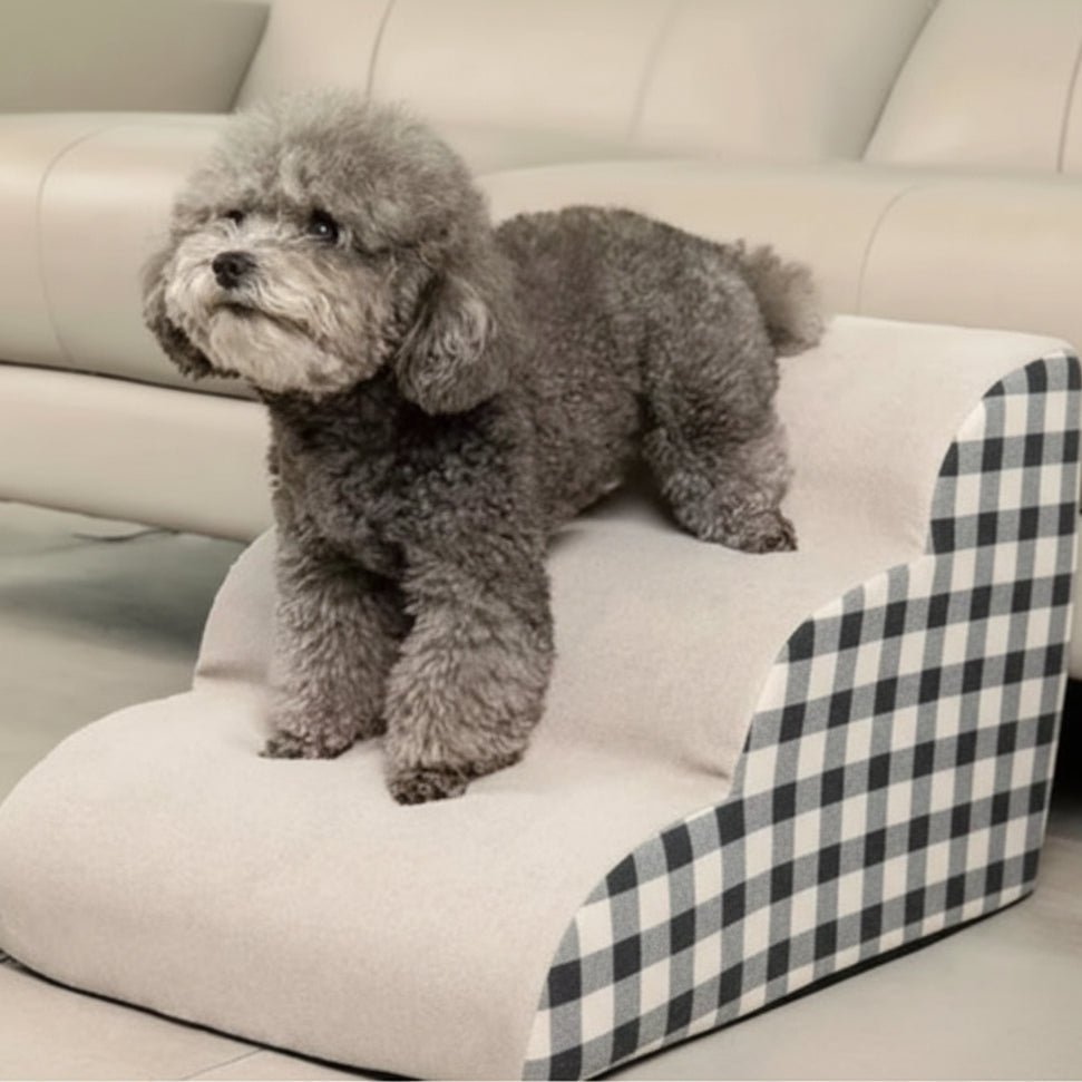 Dog Bed Stairs, Non Slip Foam Dog Steps for Sofa and Bed, Dog Stairs for Indoor Use with 2 or 3 Steps