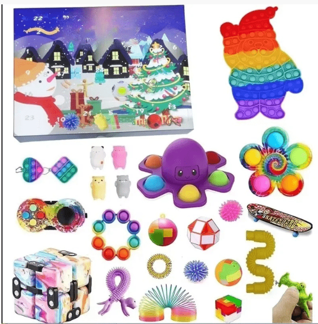 Kids Advent Calendar with Sensory Toys, Christmas Countdown Calendar, Toy Advent Calendar, Holiday Countdown_03