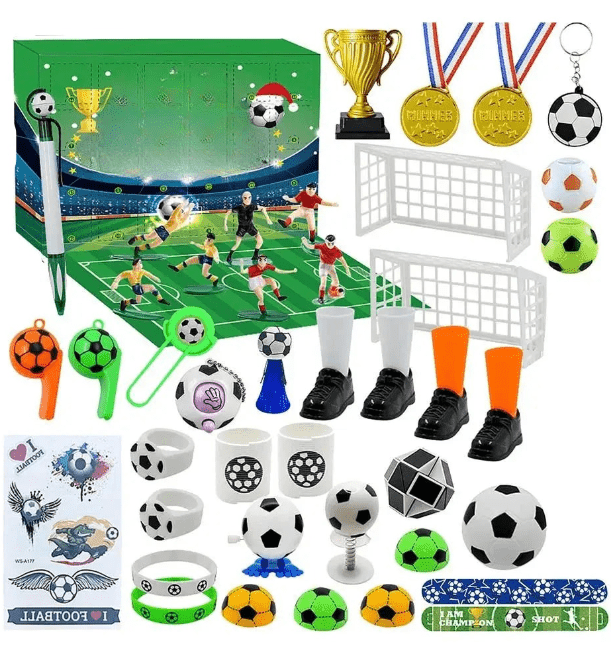 Football Advent Calendar, Kids Advent Calendar with 24 Surprises, Football Toys with DIY Stadium and Mini Figures_04