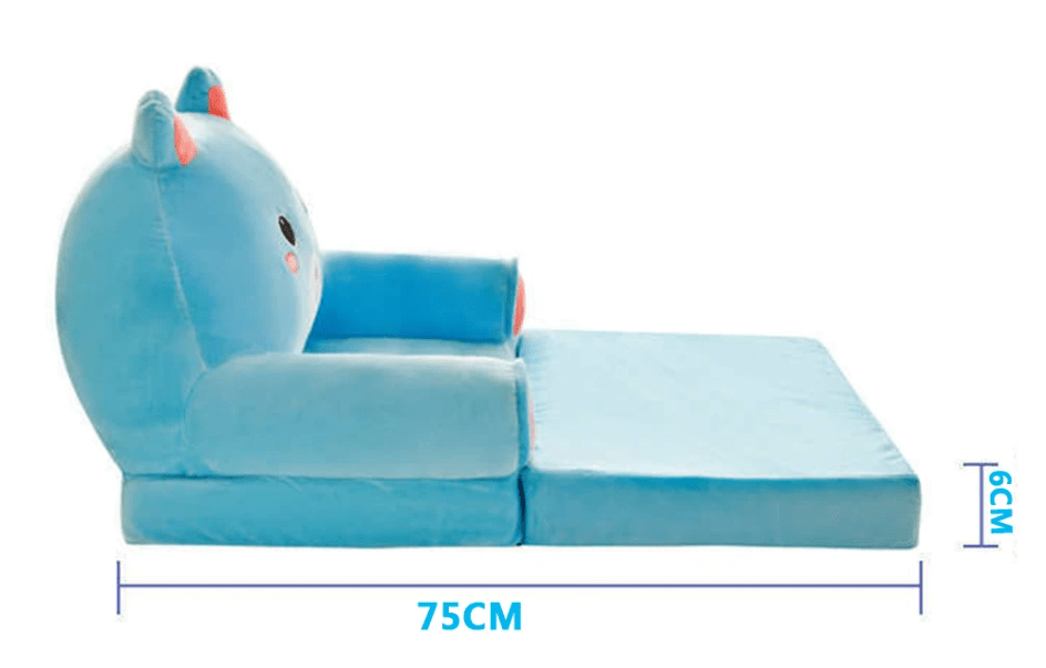 Foldable Childrens Bench in Animal Shape, Kids Sofa and Play Sofa with Velour Cover – image 20