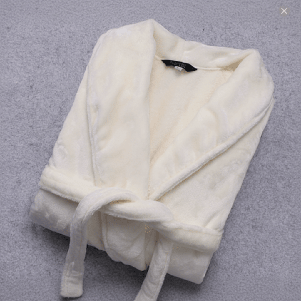 Winter Bathrobe, Lightweight Dressing Gown with Pockets and Belt, Fleece Dressing Gown, Warm Coral Fleece Robe_09