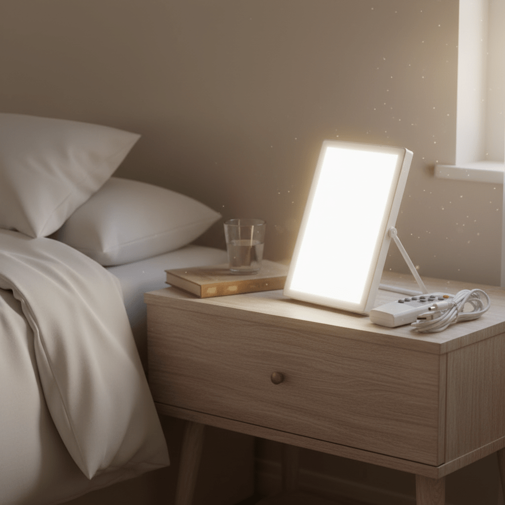 LED Light Therapy Lamp with 2 Brightness Levels, Mood Light for Winter Blues, Mood Lamps for Energy and Focus