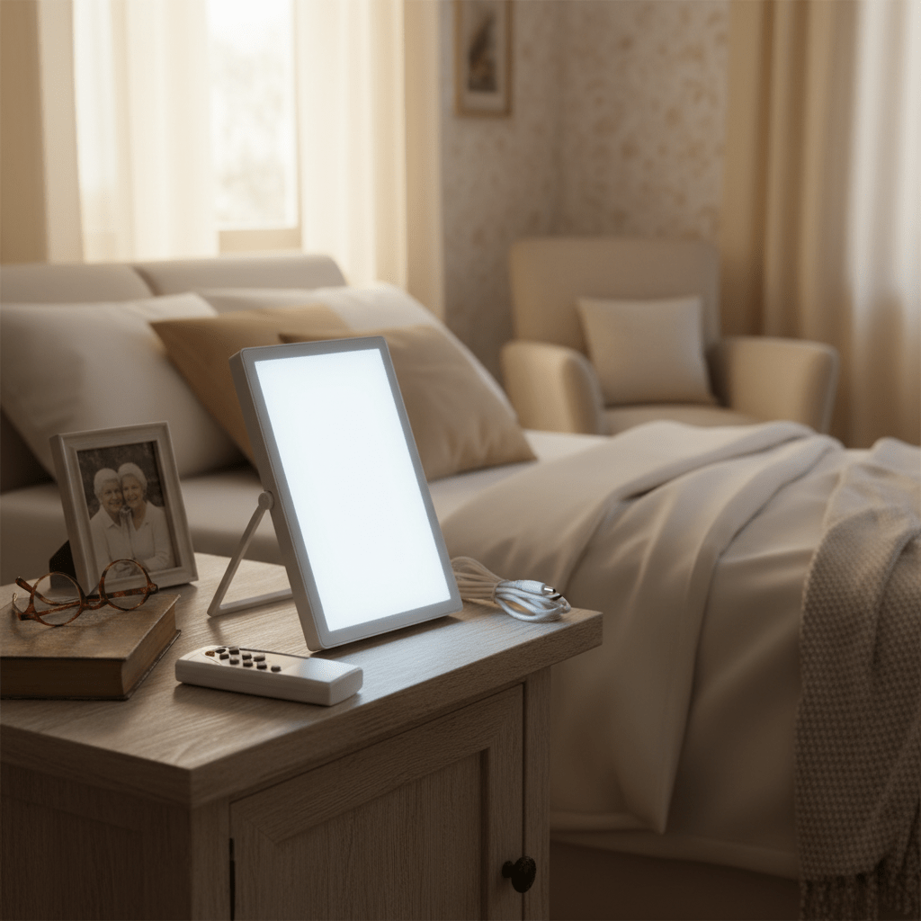 LED Light Therapy Lamp with 2 Brightness Levels, Mood Light for Winter Blues, Mood Lamps for Energy and Focus_03