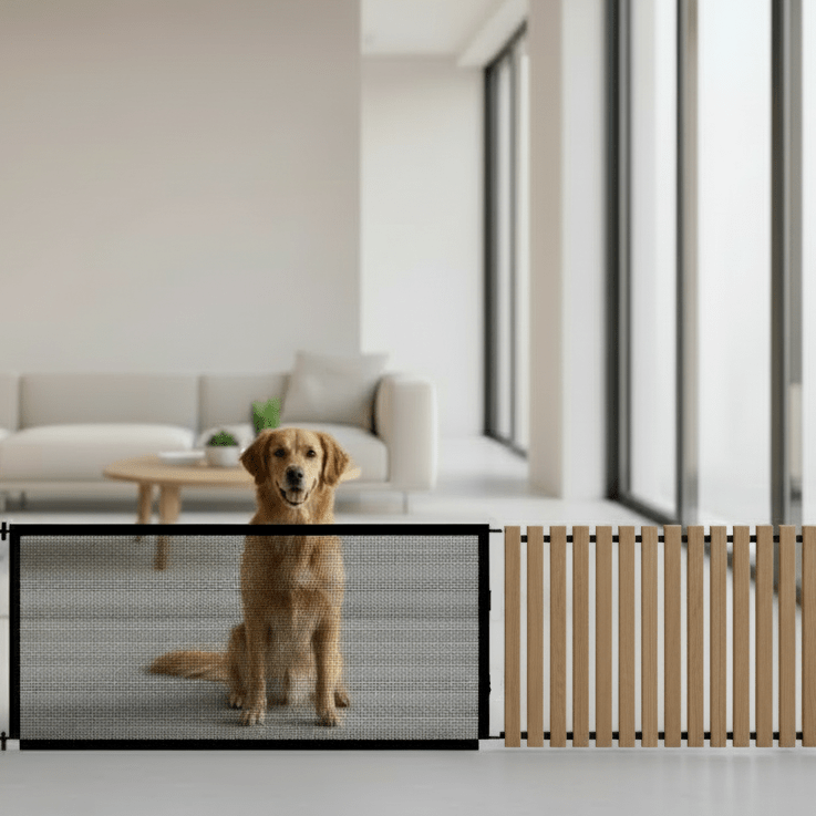 Pet Safety Net Without Drilling, Stair Gate for Dogs, Doorway Dog Gate with Hooks and Strap, Portable Pet Gate_05