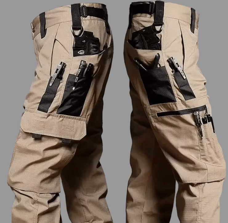 Water Resistant Trousers, Tactical Camo Cargo Pants with Pockets, Camouflage Cargo Trousers for Outdoor_08