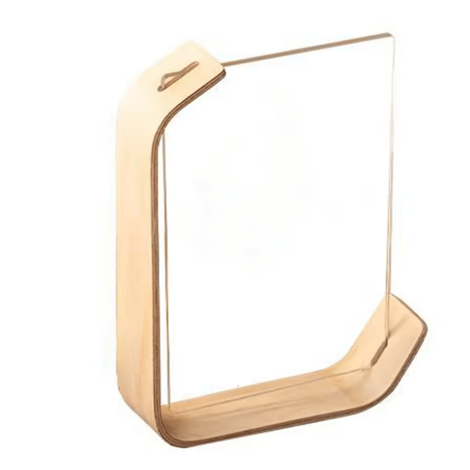 Double Sided Photo Frames, Wooden Picture Frame with Clear Acrylic, Acrylic Wood Photo Frame for Desk and Shelf_06