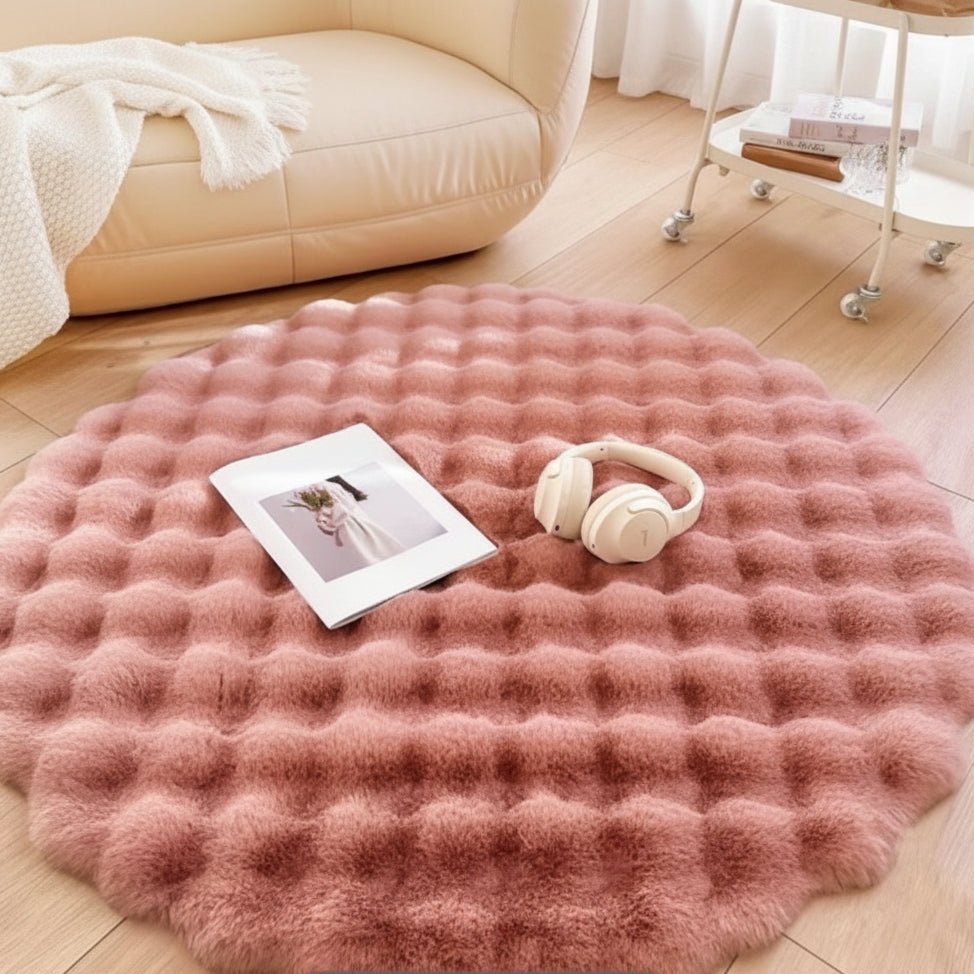 Round Washable Rug, Fluffy Round Rug for Bedroom and Nursery, Scandinavian Rug for Living Room_11