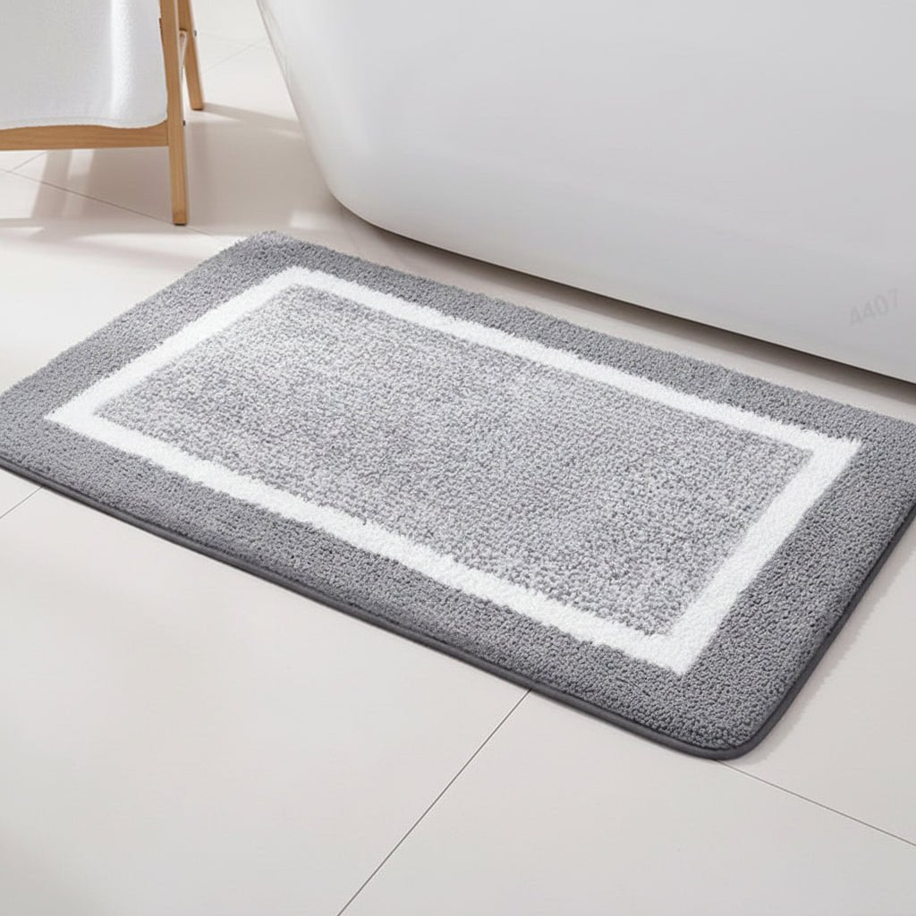 Non Slip Bath Mat, Microfibre Bathroom Mat, Soft Floor Mat for Bathroom, Living Room and Bedroom_01