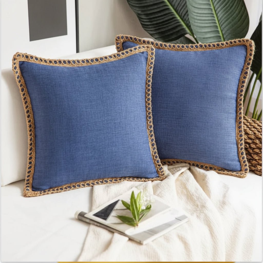 Cushion Covers 45x45 cm, French Style Cushion Cover with Colourful Pattern, Sofa Cushion Cover 50x50 cm_14
