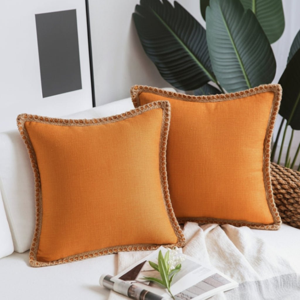 Cushion Covers 45x45 cm, French Style Cushion Cover with Colourful Pattern, Sofa Cushion Cover 50x50 cm_15