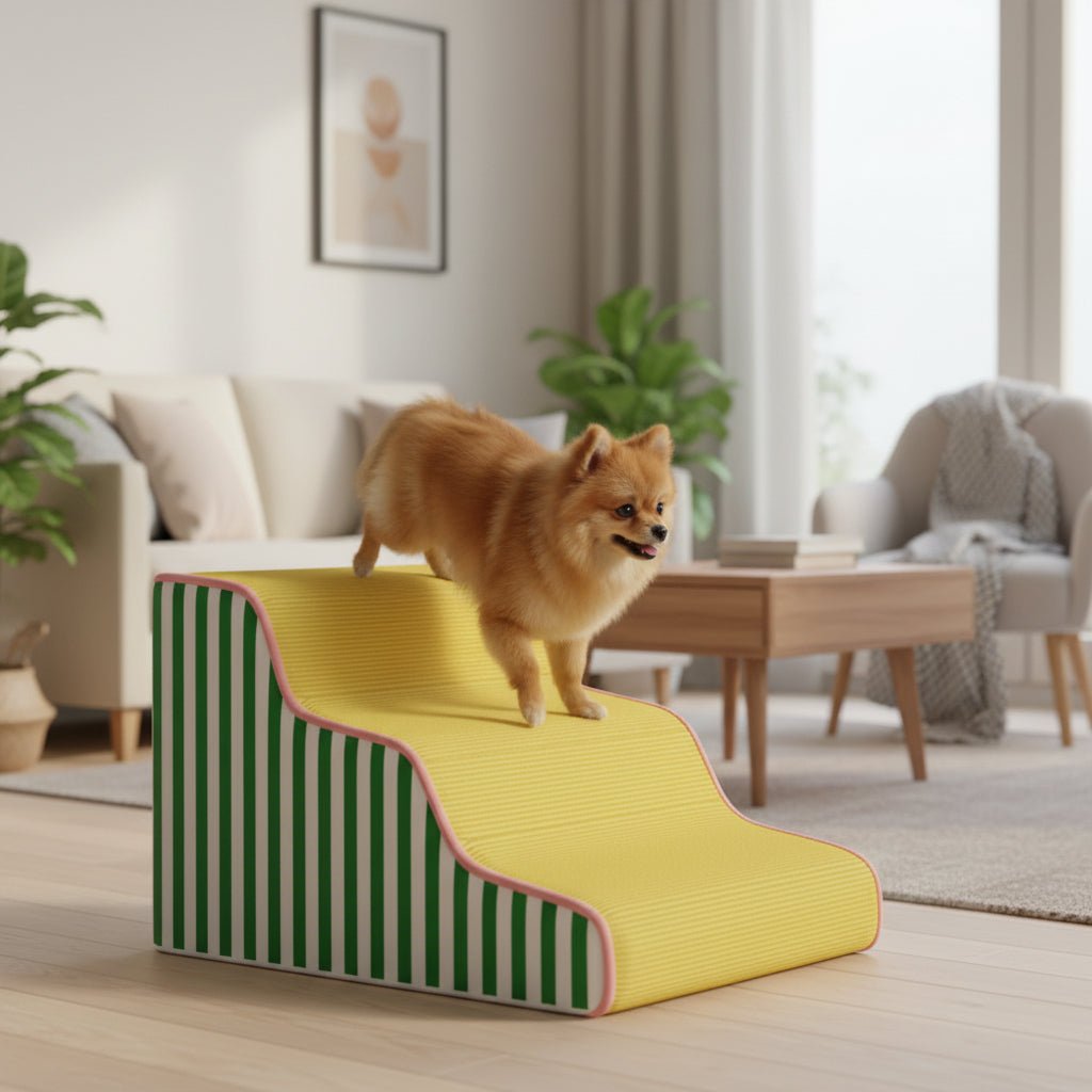 Dog Bed Stairs with Gentle Incline, Foam Dog Steps for Sofa and Bed, Dog Stairs for Small and Senior Dogs_01
