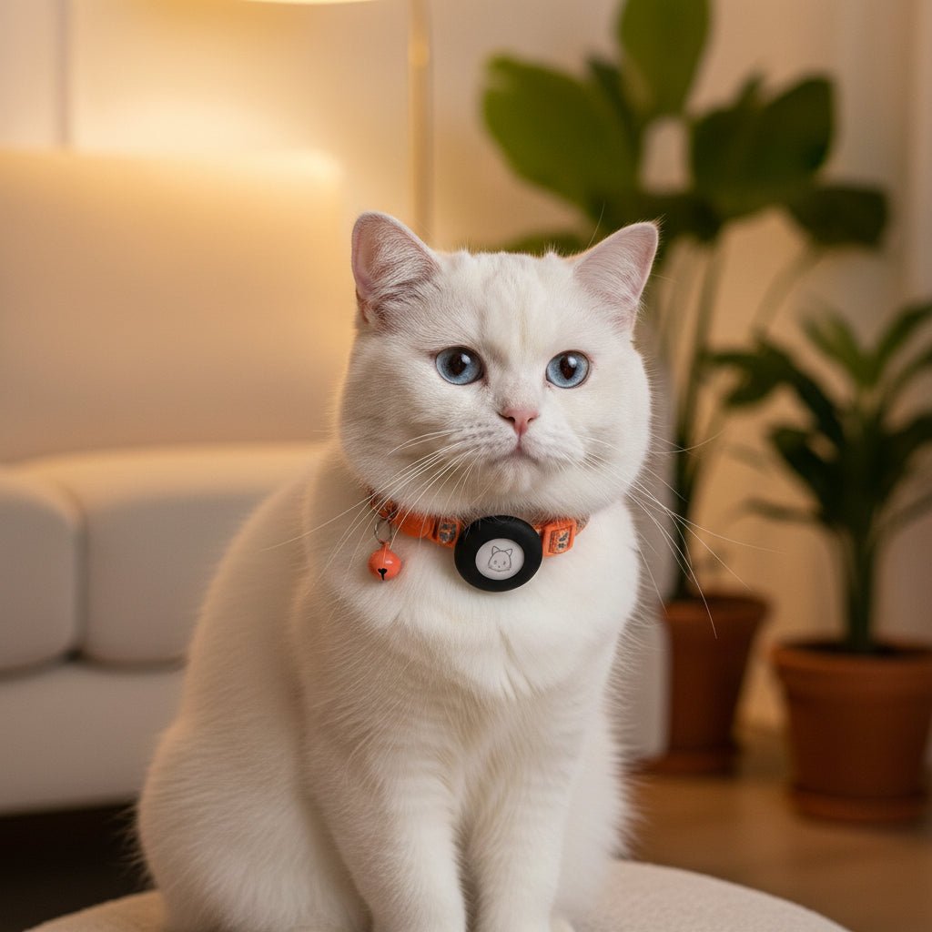 Reflective Cat Collar with Bell, Breakaway Cat Collar Quick Release, AirTag Cat Collar with Holder