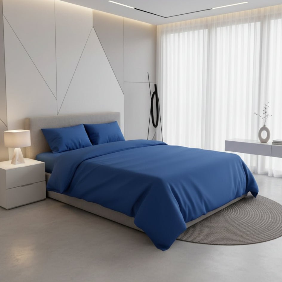Fitted Bed Sheets, Polyester Fitted Sheet with Elastic Band, Soft Bed Sheets in 7 Colours and 99x190 to 198x203 cm