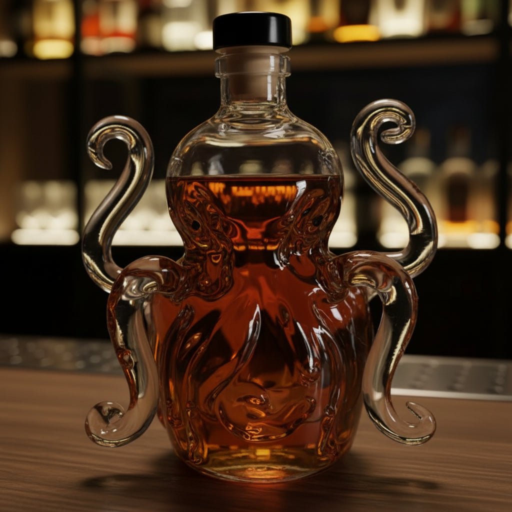 Crystal Wine Decanter with Nautical Design, Red Wine Carafe 320 ml, Crystal Glassware and Bar Accessories for Home Bar