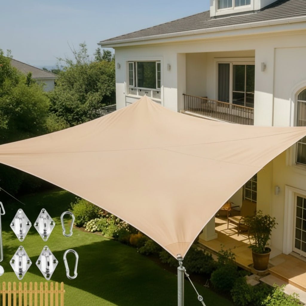 Waterproof Sun Shade Sail, Rectangular Shade Sail with UV Protection, Garden Sun Sail for Patio and Pergola_05
