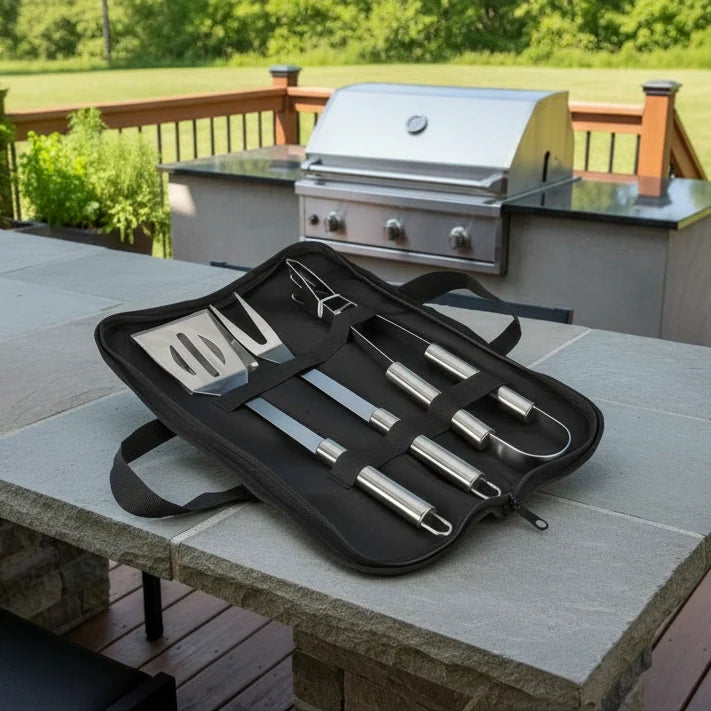 Stainless Steel BBQ Tools, Barbecue Tool Set with Carry Bag, BBQ Accessories, BBQ Utensils Set 3 to 20 Piece_09