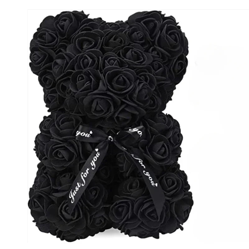 Rose Teddy Bear, Eternal Rose Bear 25 cm, Mothers Day Gift, Valentines Gifts, Anniversary Gift for Birthday and Wedding_06