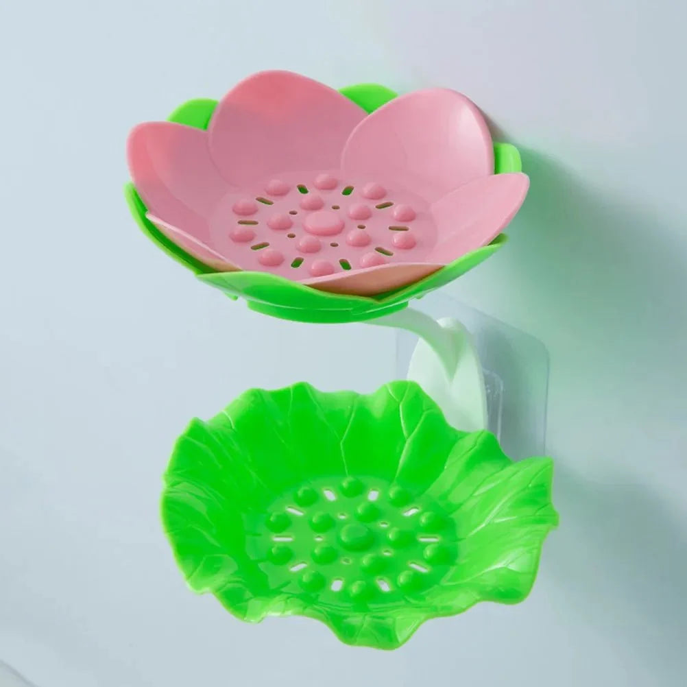 Soap Dish with Drain, Shower Soap Dish for Bathroom Storage, Lotus Soap Holder, Bathroom Accessories for Sink_05