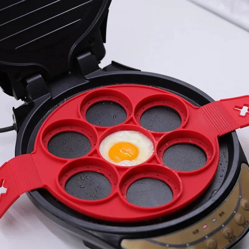 Non Stick Grill Plate for Pancakes, Silicone Pancake Mould with Multi Section Surface, Pancake Tray for Eggs and Snacks_02