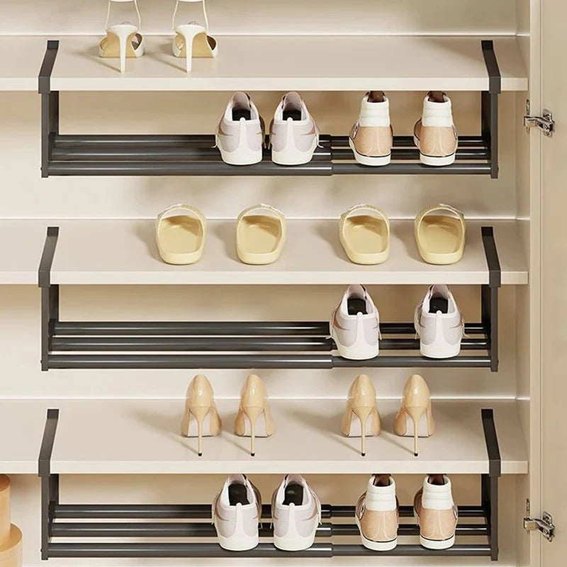 Extendable Shoe Shelf for Shoe Storage, Adjustable Shoe Rack, Wardrobe Organiser and Cupboard Shelf, 40-65 cm_02
