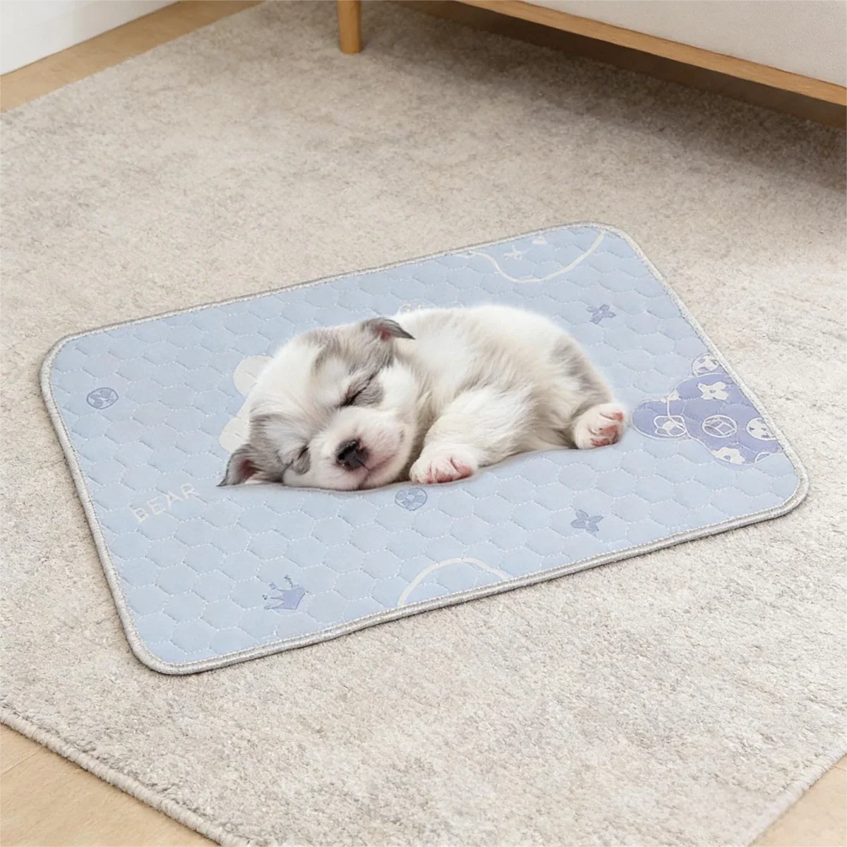 Dog Cooling Mat with Ice Silk Surface, Cooling Pad for Dogs, Padded Cooling Mat for Cats in 6 Sizes