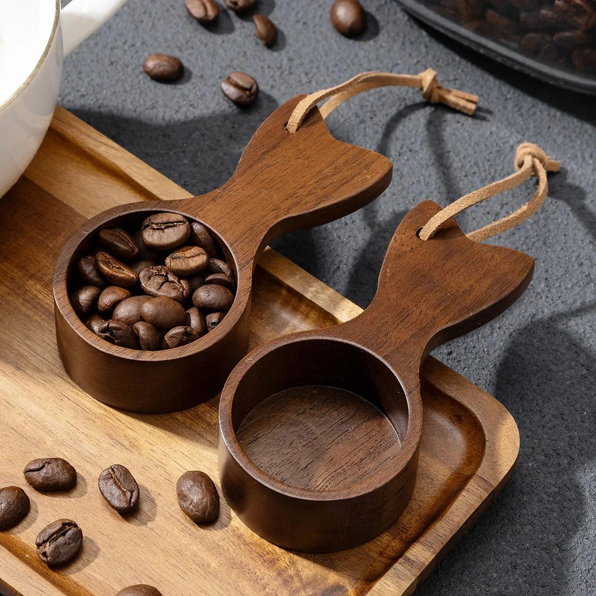 Wooden Measuring Spoon for Coffee, Coffee Scoop and Measuring Scoop for Tea and Spices, Coffee Accessories