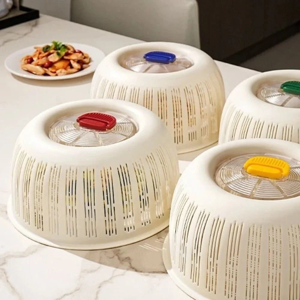 Food Covers, Breathable Fly Cover for Food, 2 in 1 Colander, Draining Basket for Fruit and Vegetables