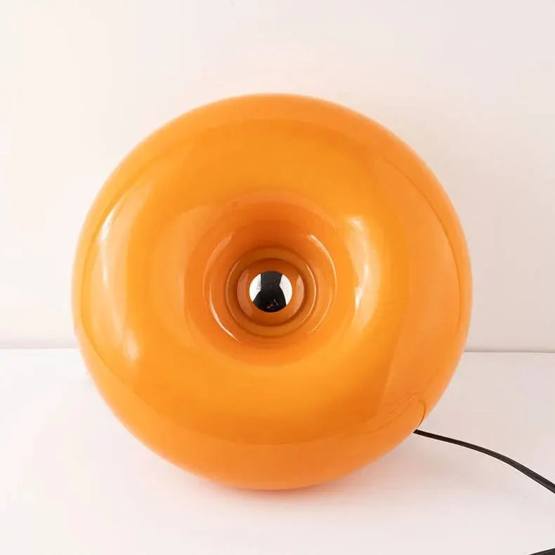 LED Wall Light, Glass Table Lamp, Dimmable Touch Lamp with 3 Light Colours, Donut Lamp in Orange or White_10