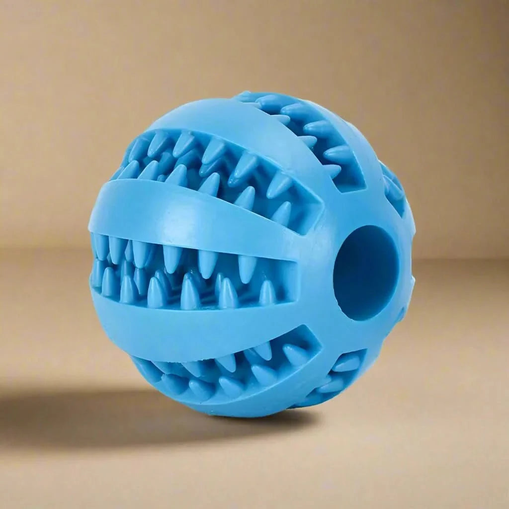 Dog Ball for Treats, Chew Ball for Dogs with Dental Grooves, Interactive Dog Toys for Puppies, Natural Rubber Puppy Toys_04