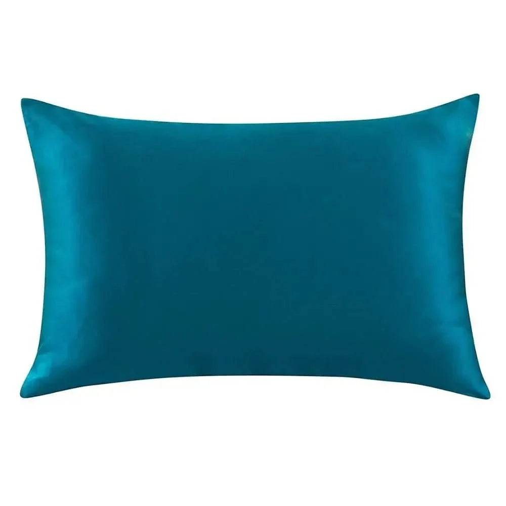 Silky Pillowcase with Zip, Satin Pillow Case in 5 Sizes, Soft Pillow Covers in 19 Colours for Bedroom