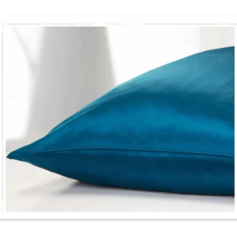 Silky Pillowcase with Zip, Satin Pillow Case in 5 Sizes, Soft Pillow Covers in 19 Colours for Bedroom_02