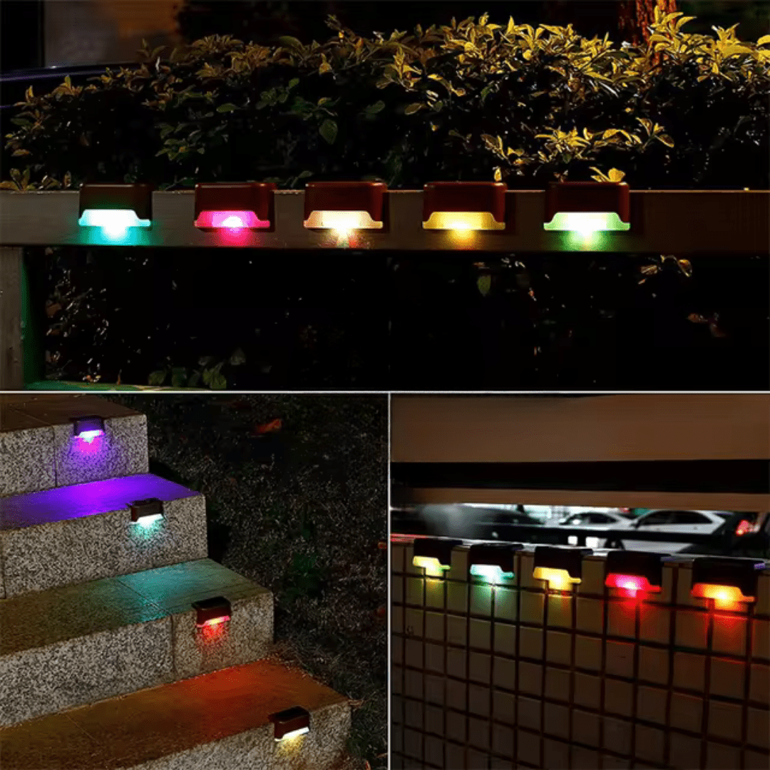 Solar Outdoor Lights, Solar Lights for Garden Stairs and Balcony, Self Adhesive Solar Stair Lights, Garden Lighting_02