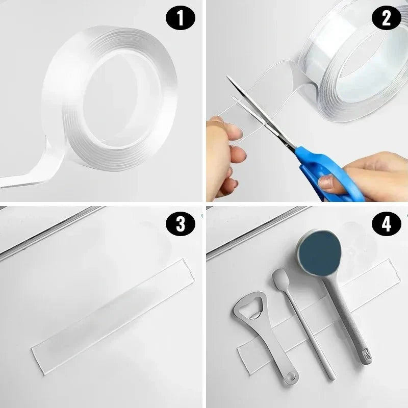 Strong Double Sided Tape, Clear Double Sided Sticky Tape for Indoor and Outdoor Use – image 7