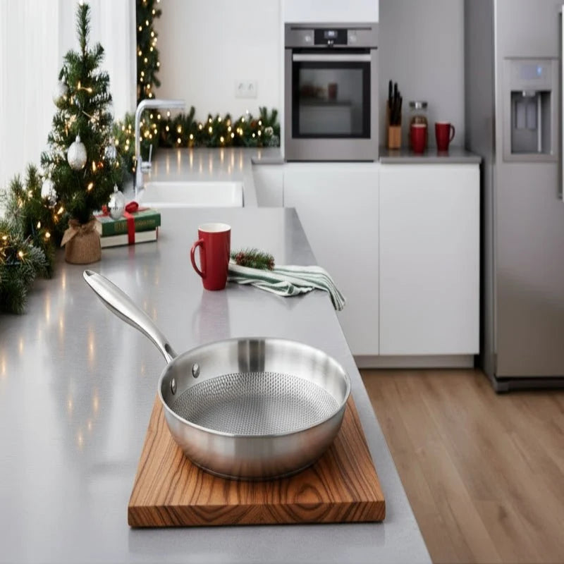 Stainless Steel Wok for Induction Hob, Chinese Wok Pan