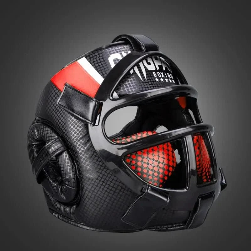 Boxing Head Guard with Face Mask, Martial Arts Headgear for Sparring, Taekwondo Head Guard for Kids and Adults