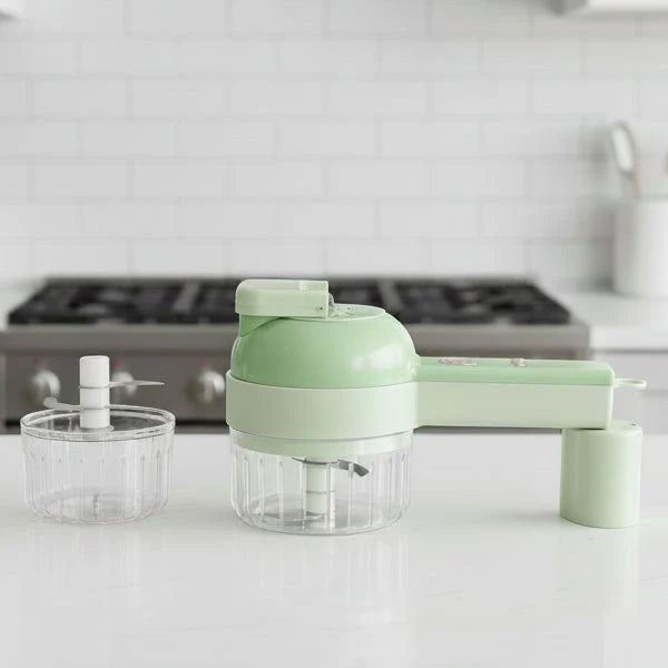 Electric Vegetable Chopper 4 in 1, Mini Chopper for Meat and Garlic, Mini Food Processor, Kitchen Gadgets