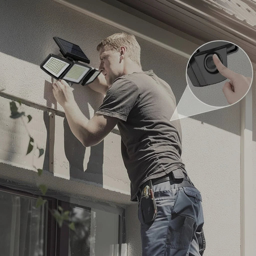 Solar Lights Outdoor, Motion Sensor Light with Remote Control