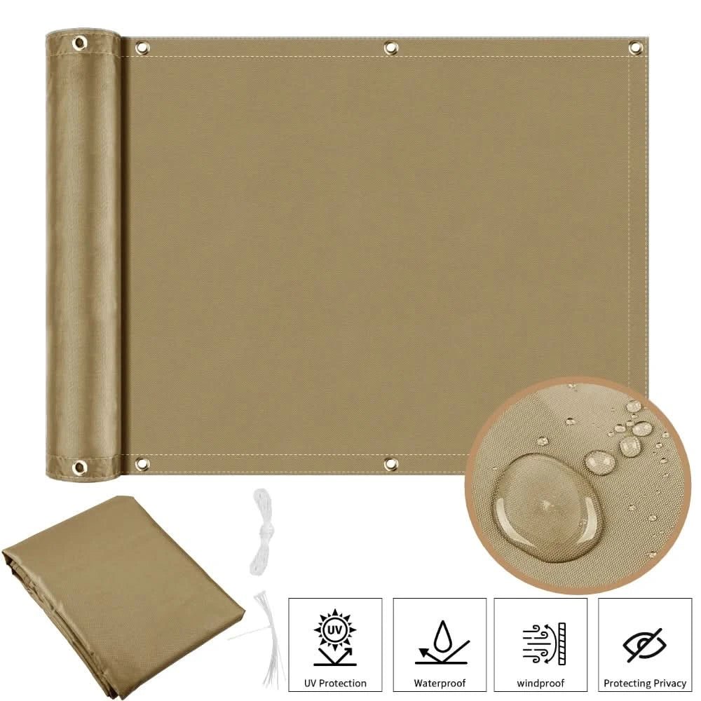Garden Screening Privacy Screen, Balcony Privacy Screen with Eyelets, Fence Screening, Wind Break with UV Protection_08