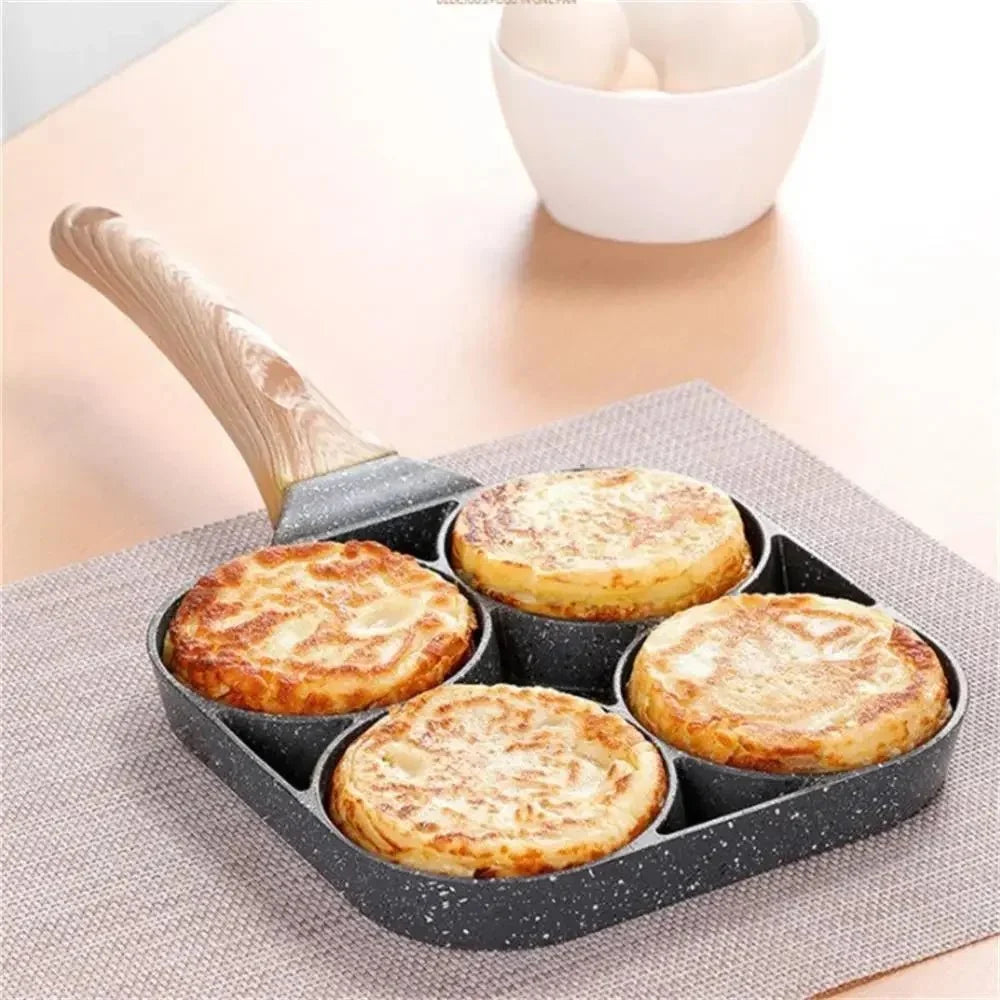 Non Stick Frying Pan with 4 Holes, Pancake Pan for Induction Hob, Omelette Pan for Eggs and Burgers_05