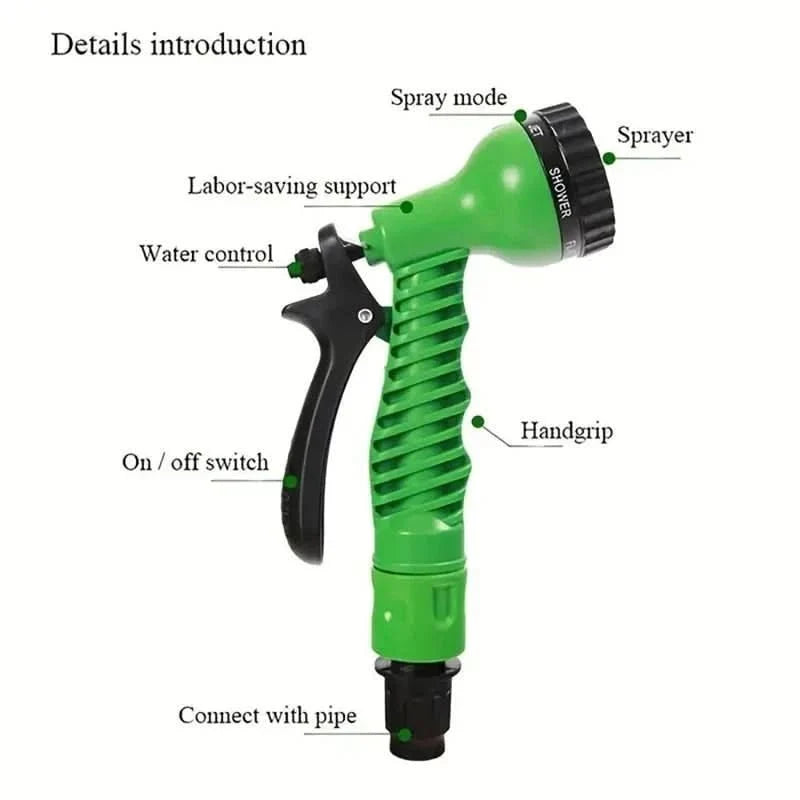 Expandable Hose Pipe with 7 Function Nozzle, Flexible Hosepipe – image 5