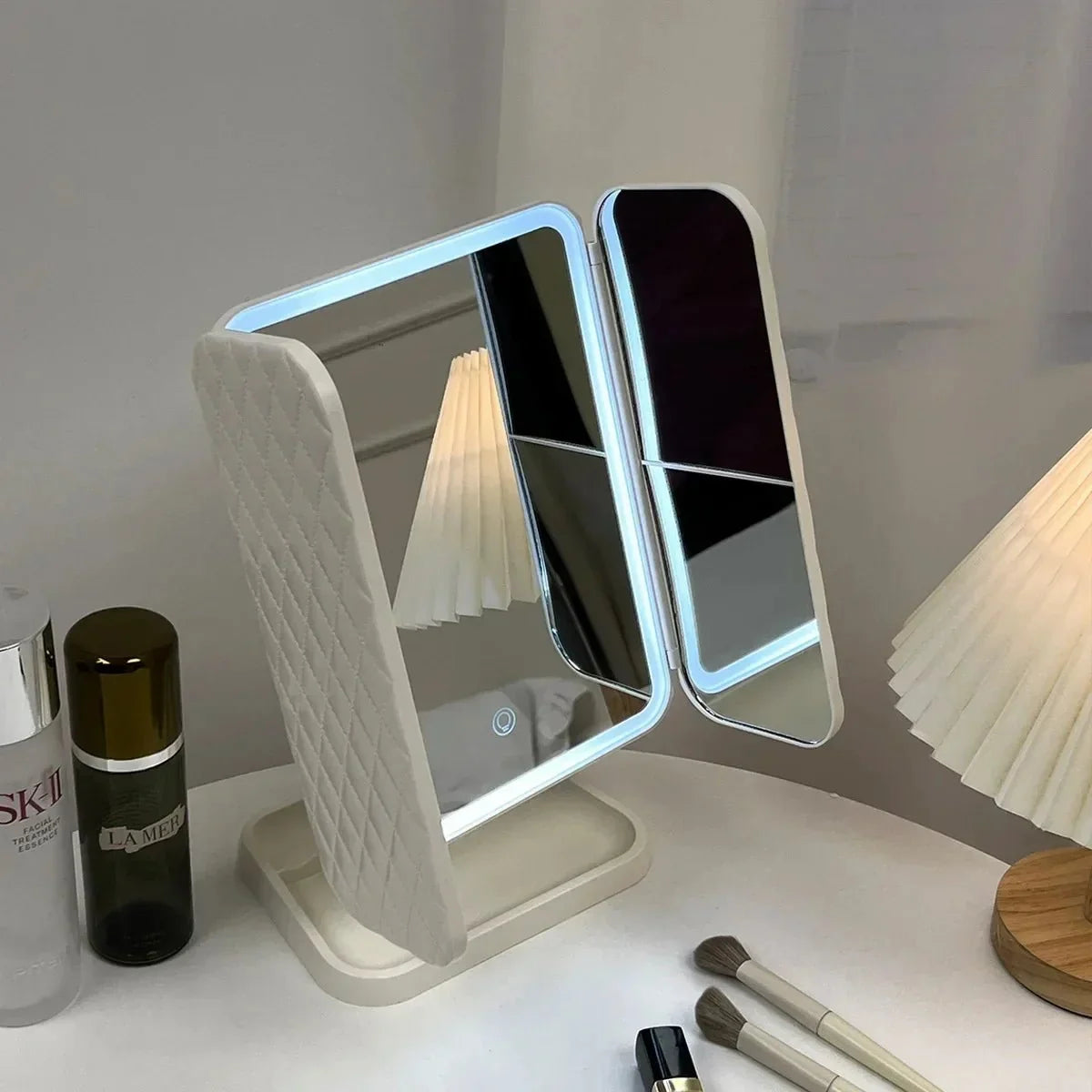 Vanity Mirror with Lights, Tri Fold Dressing Table Mirror with Lights – image 6