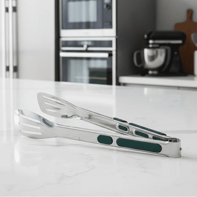 Metal Tongs for Buffet and Salad Serving, Stainless Steel Serving Tongs, Small Tongs for Bread, Kitchen Accessories