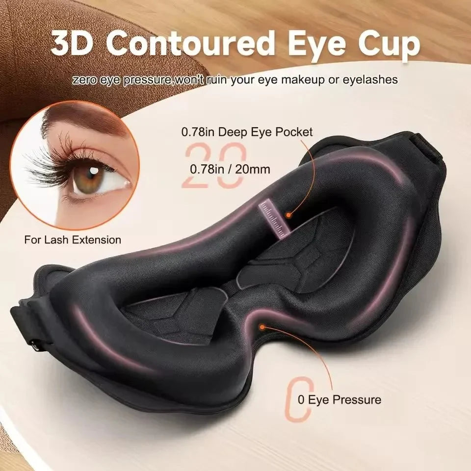 Eye Mask for Sleeping, 6D Memory Foam Sleep Mask for Deep Sleep, Light Blocking Eye Mask for Travel and Eyelashes_05