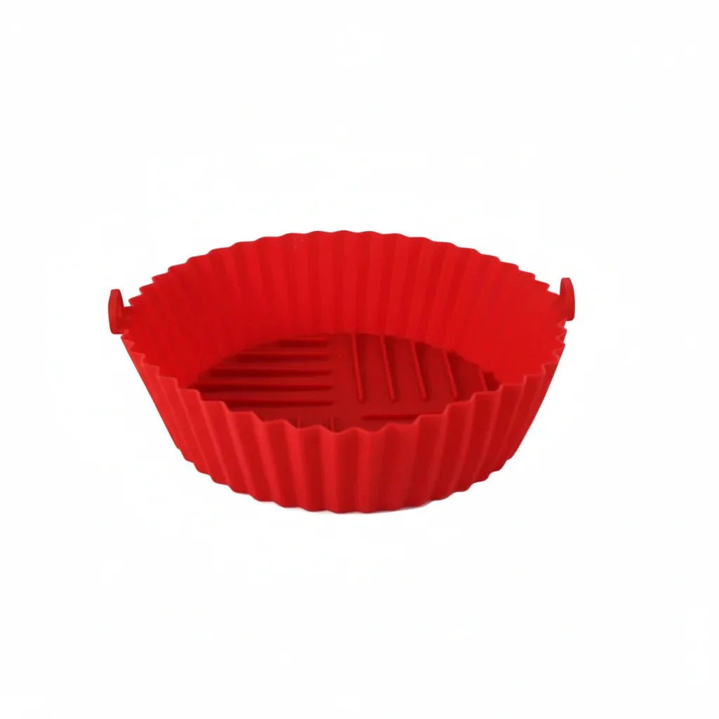 Silicone Baking Mould for Air Fryer, Foldable Air Fryer Liner, Silicone Air Fryer Tray for Small and Large Baskets_05