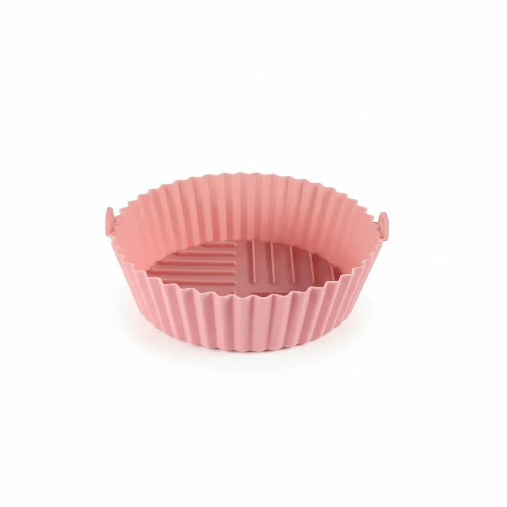 Silicone Baking Mould for Air Fryer, Foldable Air Fryer Liner, Silicone Air Fryer Tray for Small and Large Baskets_07